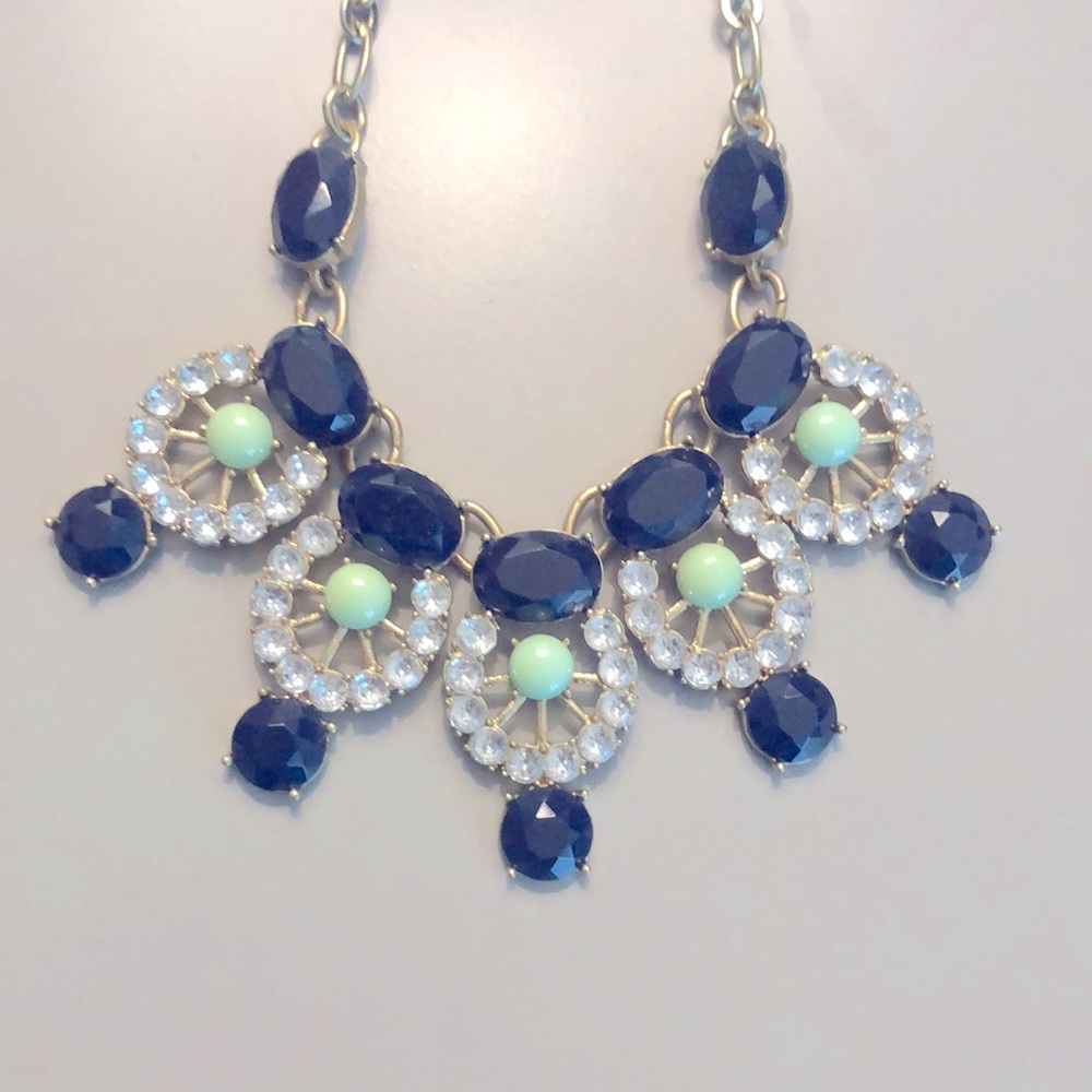 J Crew Navy blue statement necklace